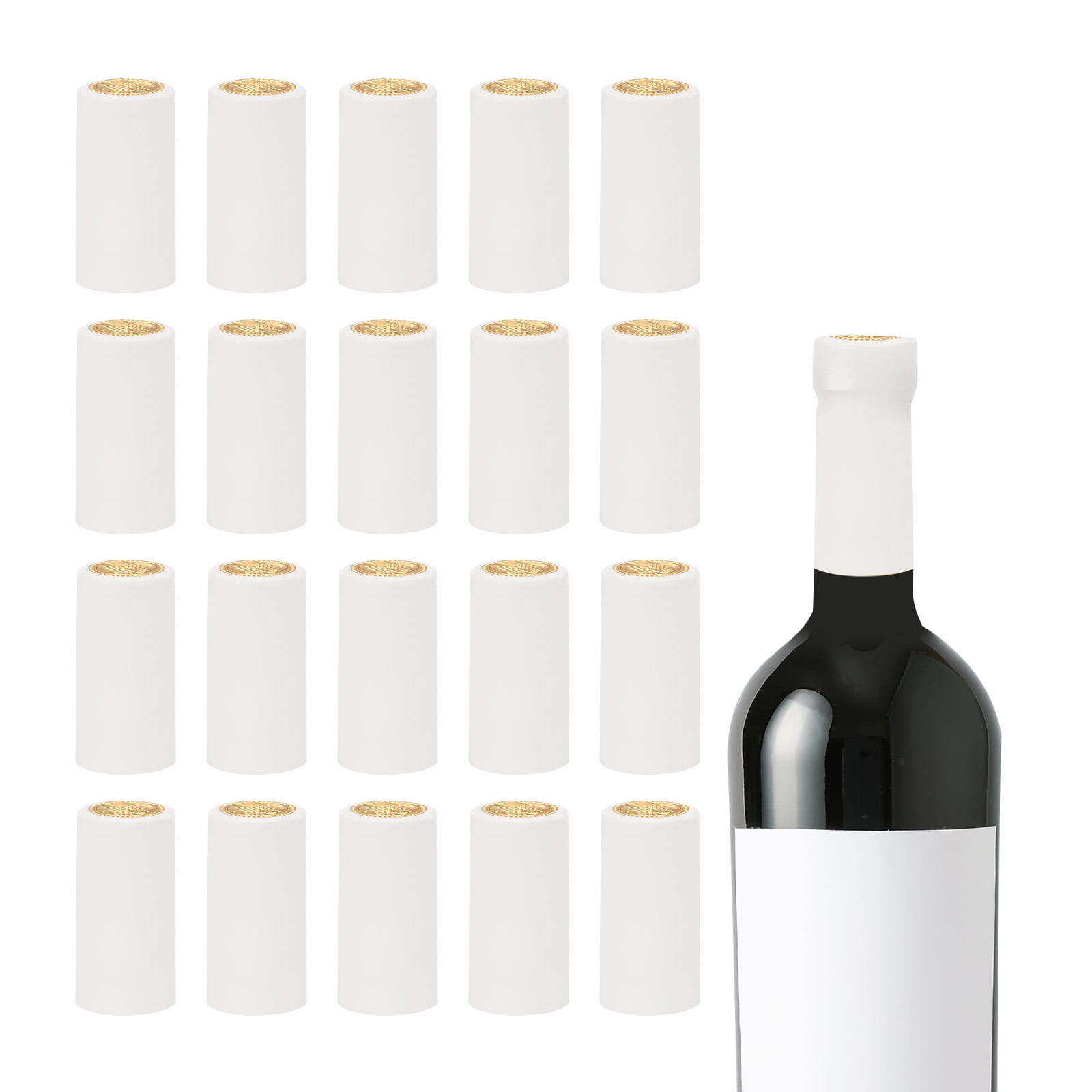 Unique Bargains Heat Shrink Capsules Wine Bottle Sealer Wrap Caps for Preservation White