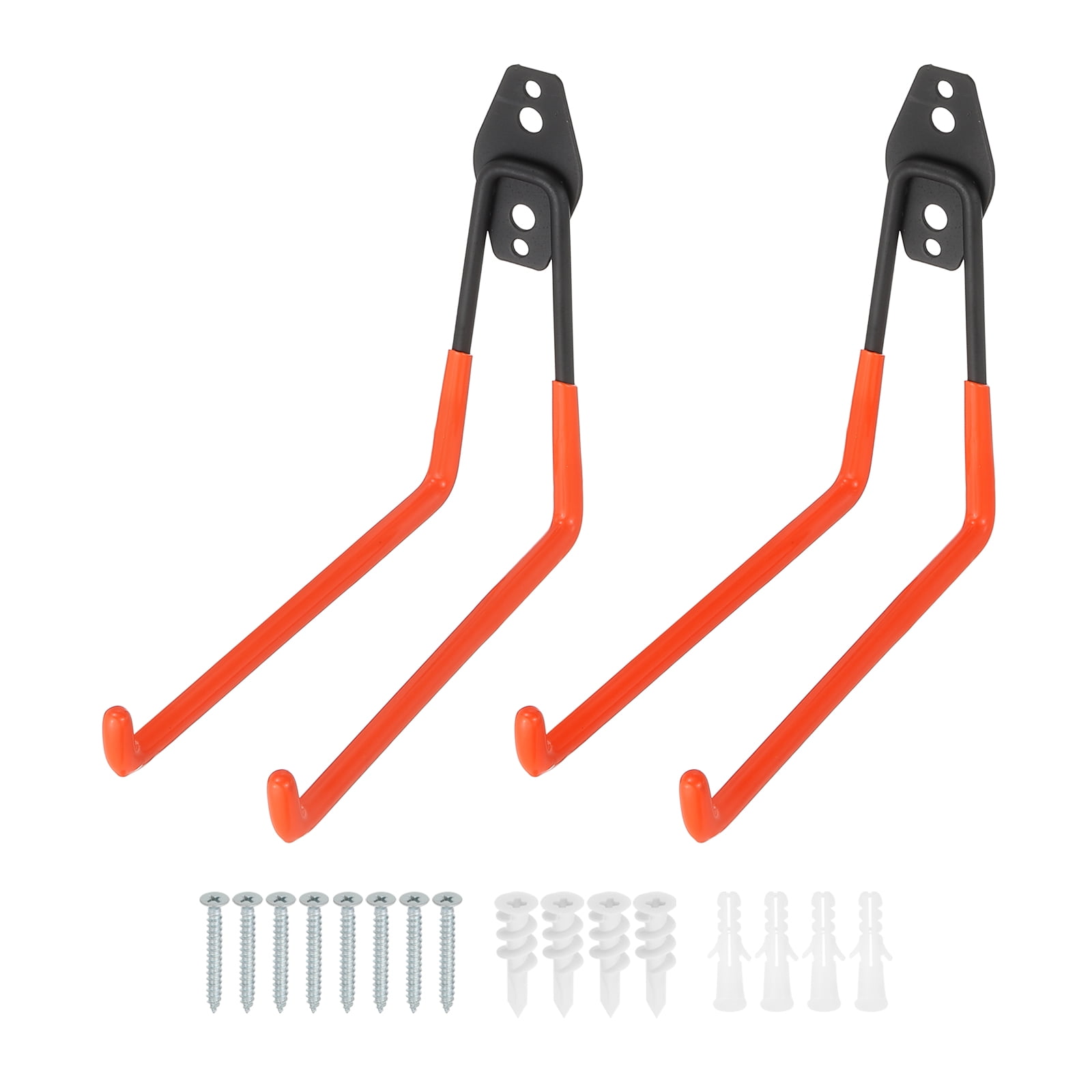 Unique Bargains Heavy Duty Garage Hooks Storage Wall Mount Hanger 2.36"x 7.40"x 6.30" Red