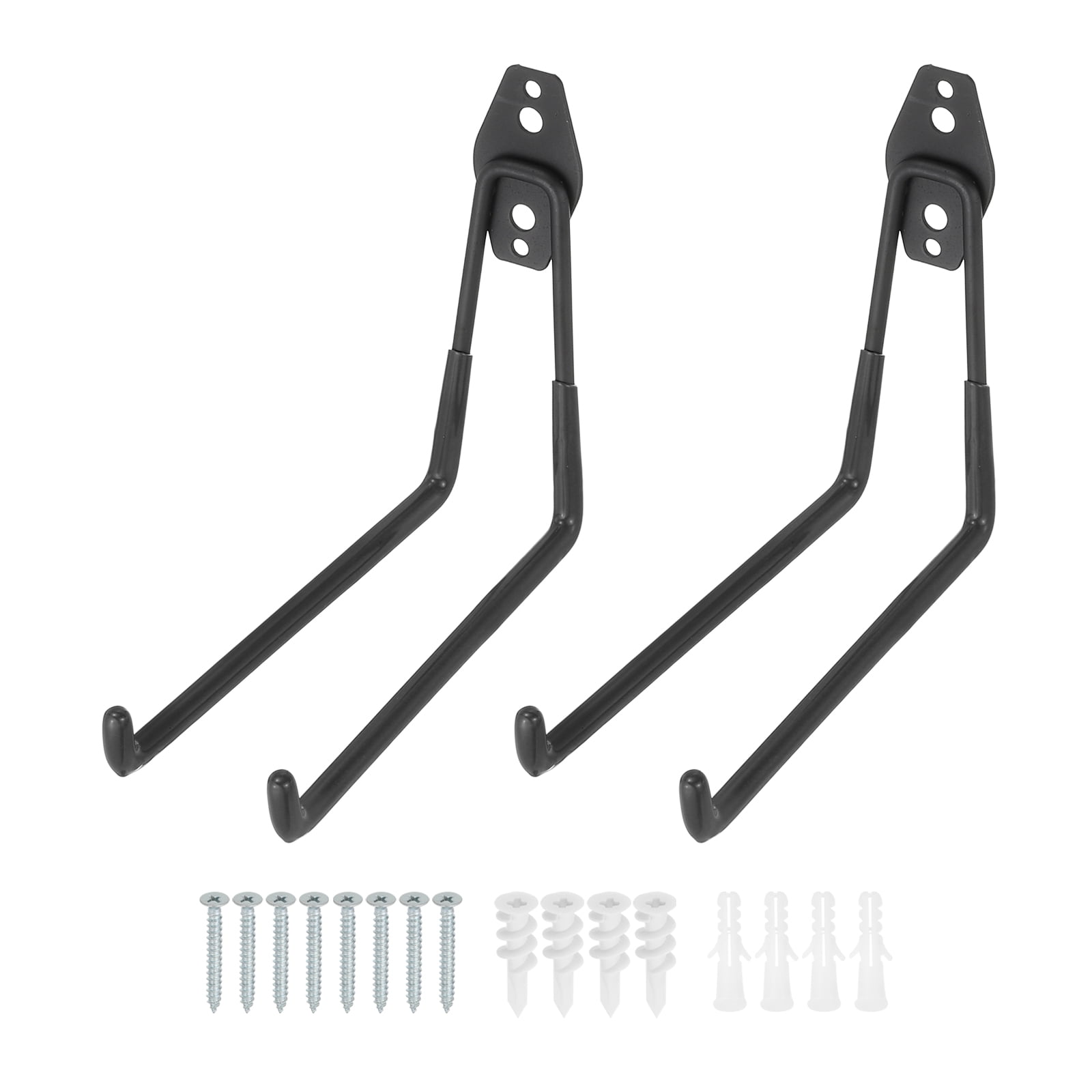 Unique Bargains Heavy Duty Garage Hooks Storage Wall Mount Hanger 2.36"x 7.40"x6.30" Black