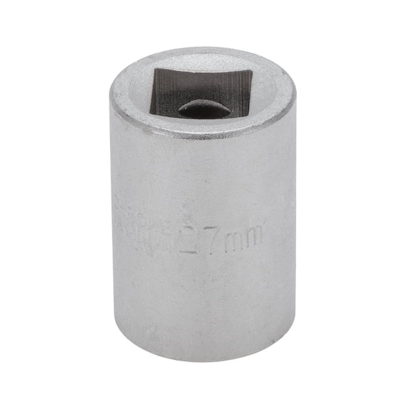 Unique Bargains Heavy Duty Impact Socket Hardware Tool for Car Motorcycle Dirtbike Durable High Carbon Steel 55mm Length 1 Pcs Silver Tone 6 Point 27mm 19mm Drive