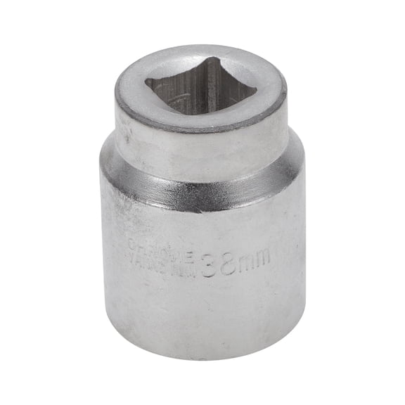 Unique Bargains Heavy Duty Impact Socket Hardware Tool for Car Motorcycle Dirtbike Durable High Carbon Steel 62mm Length 1 Pcs Silver Tone 6 Point 38mm 19mm Drive