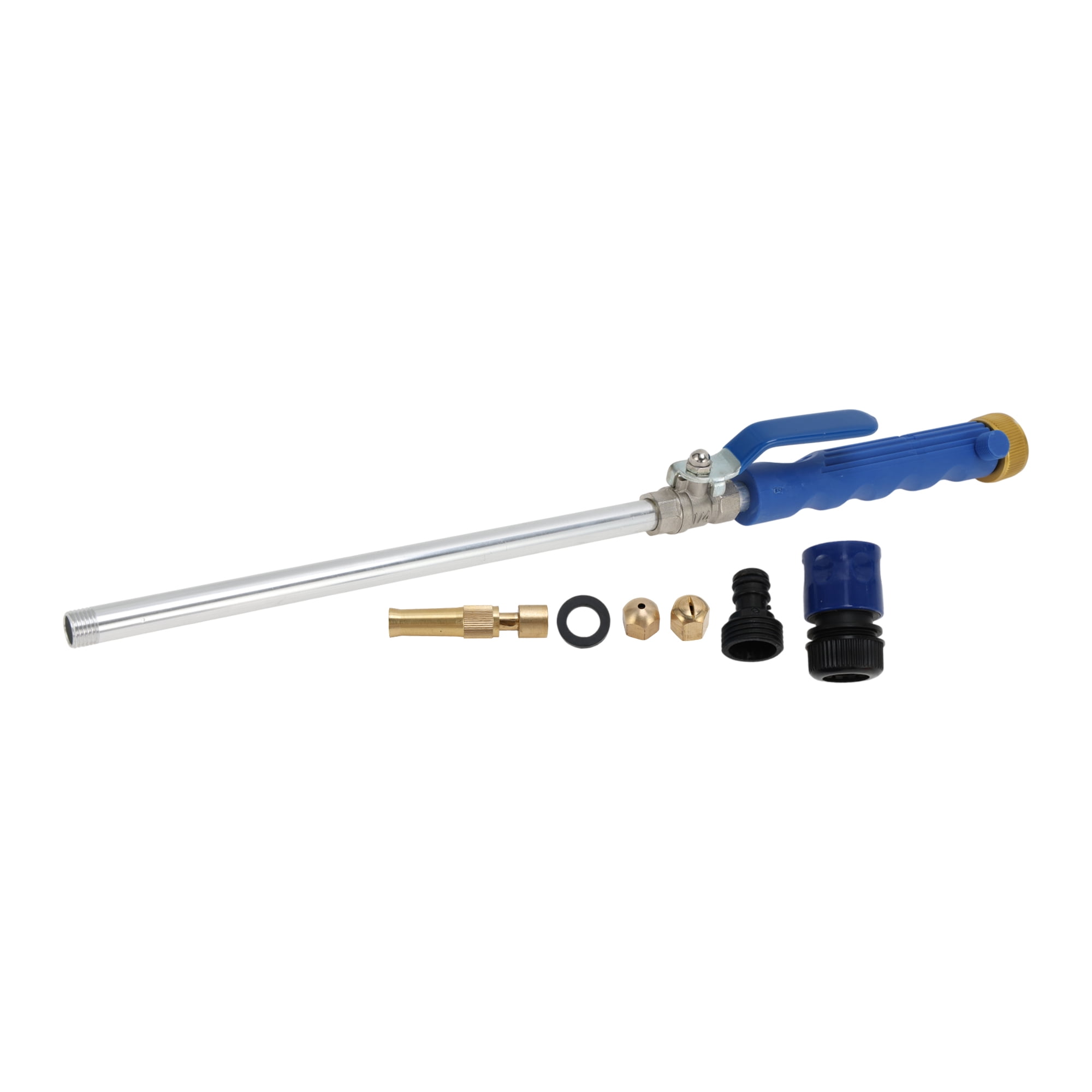Unique Bargains Heavy Duty Water Hose Nozzle High Pressure Car Garden Hose Nozzle Adjustable Hand Sprayer for Gardening Vehicle Outdoor Washer Pet Showering Blue