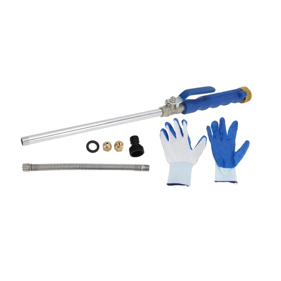 Unique Bargains Heavy Duty Water Hose Nozzle High Pressure Car Garden Hose Nozzle Adjustable Hand Sprayer for Gardening Vehicle Outdoor Washer Pet Showering Aluminum Alloy Copper TPR Blue