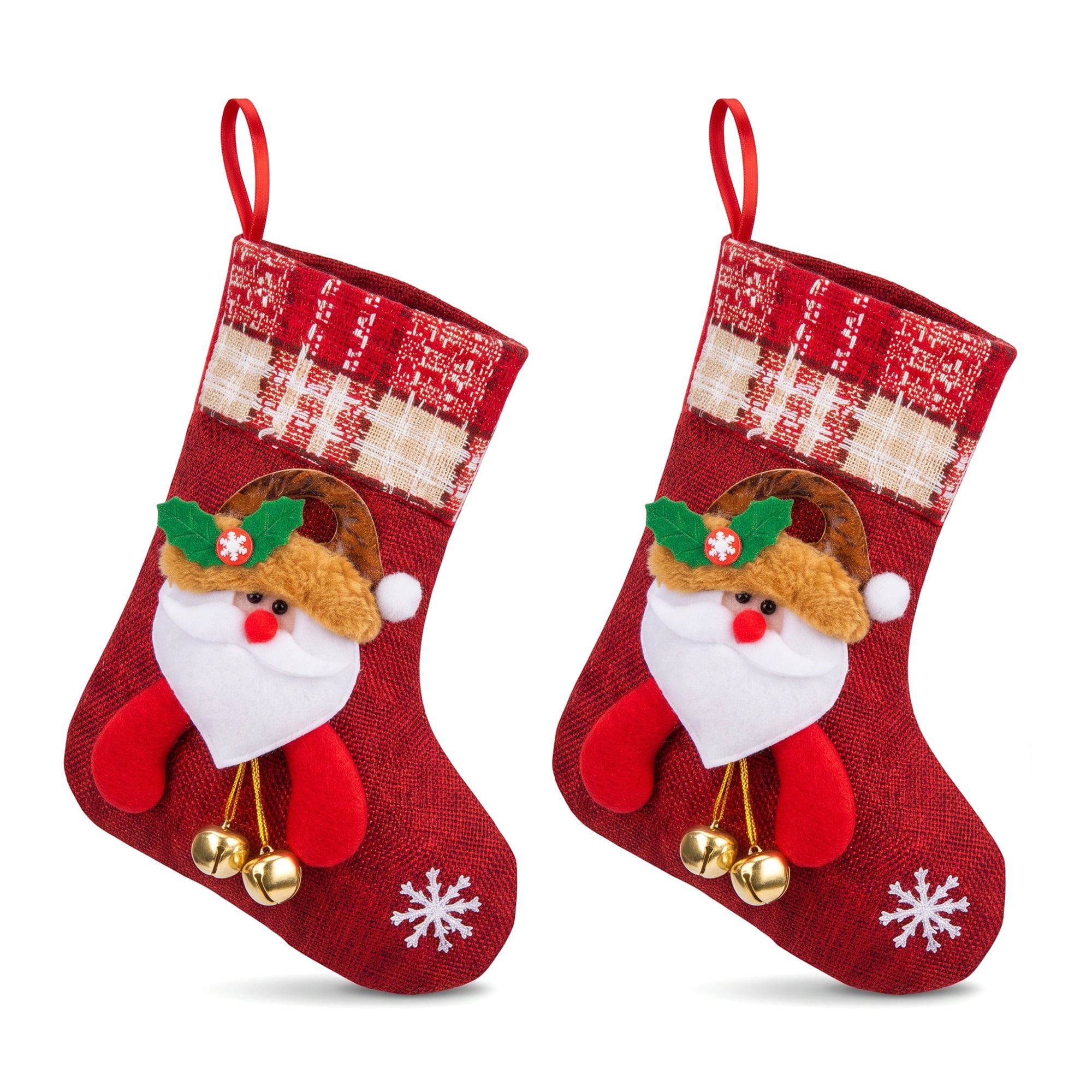 Unique Bargains Heritage Character Christmas Stocking Double Layer Timeless Sock Red 8"