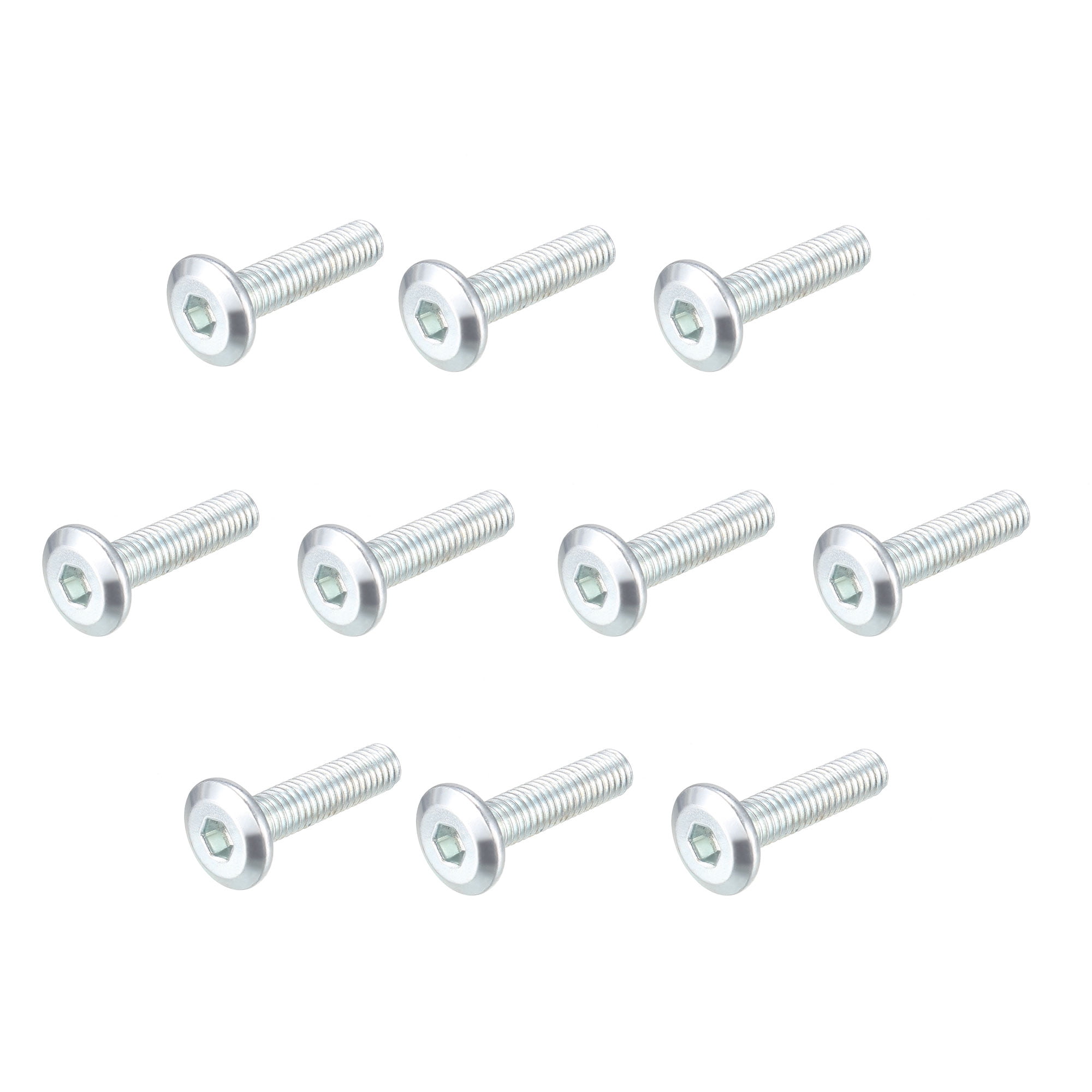 Unique Bargains Hex Socket Machine Screws Carbon Steel Furniture Screw ...