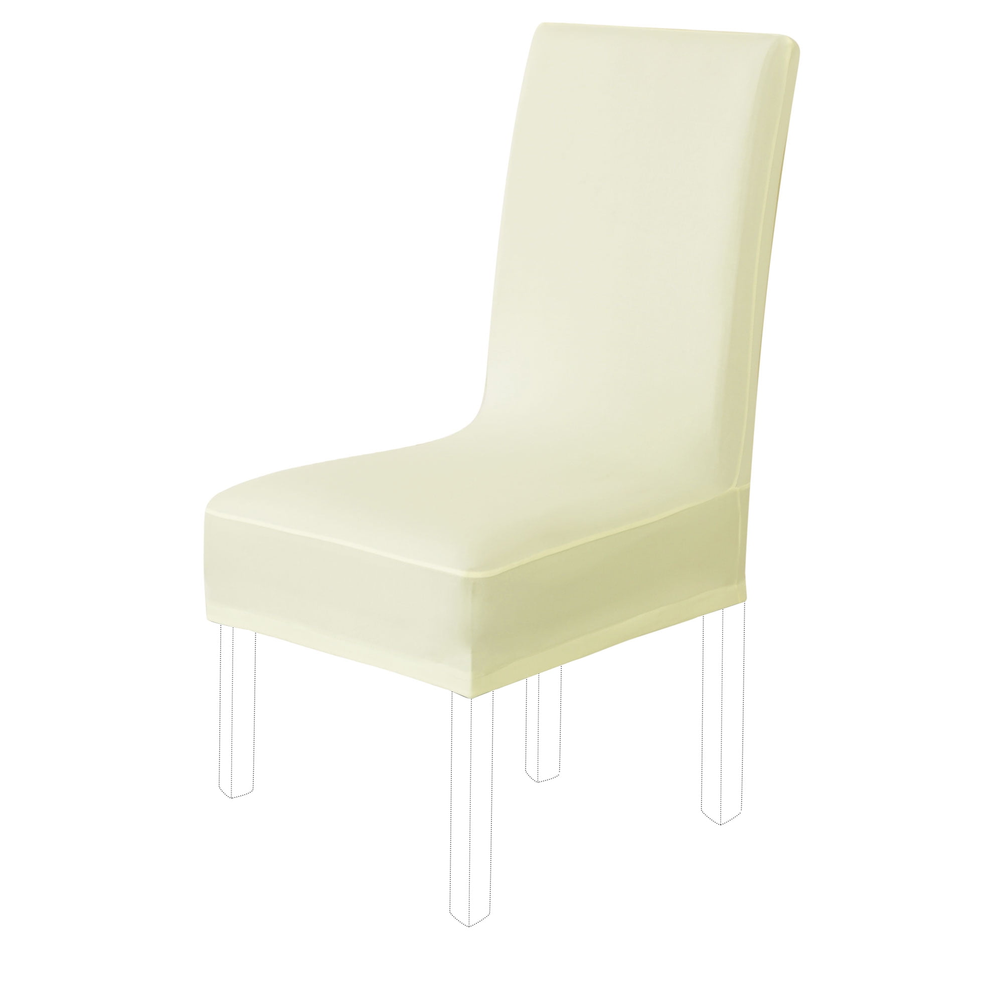 Unique Bargains High Elasticity Dining Chair Slipcover Beige Color M