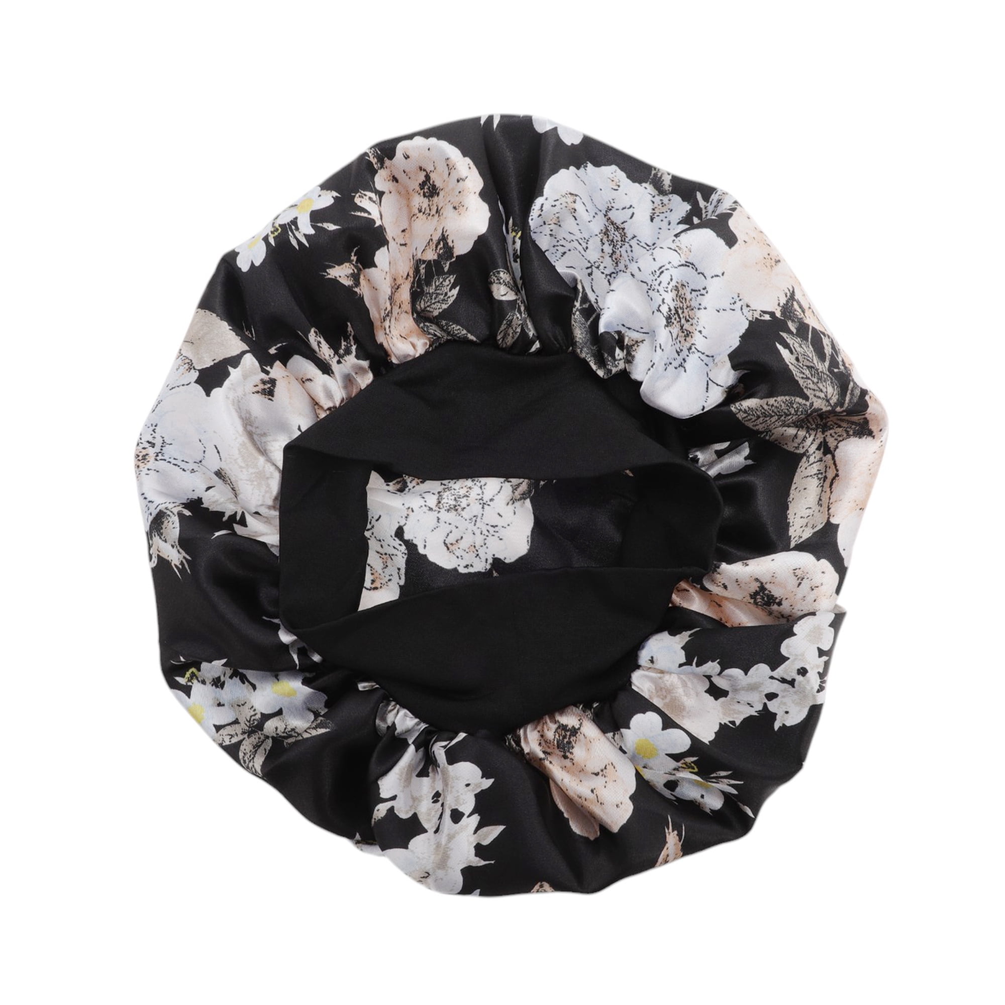 Unique Bargains High Elasticity Print Shower Cap 1 Pc Black