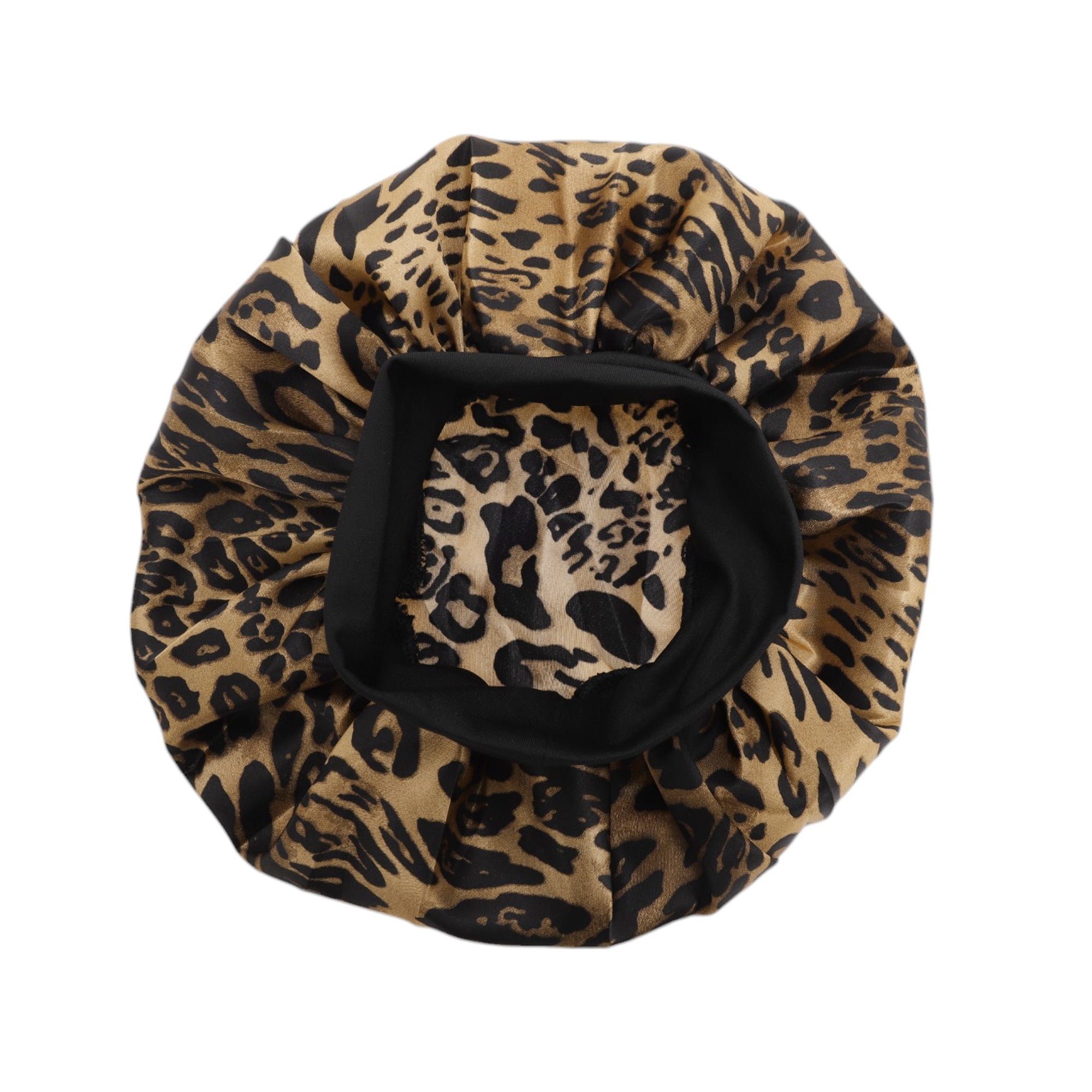 Unique Bargains High Elasticity Print Shower Cap 1 Pc Brown