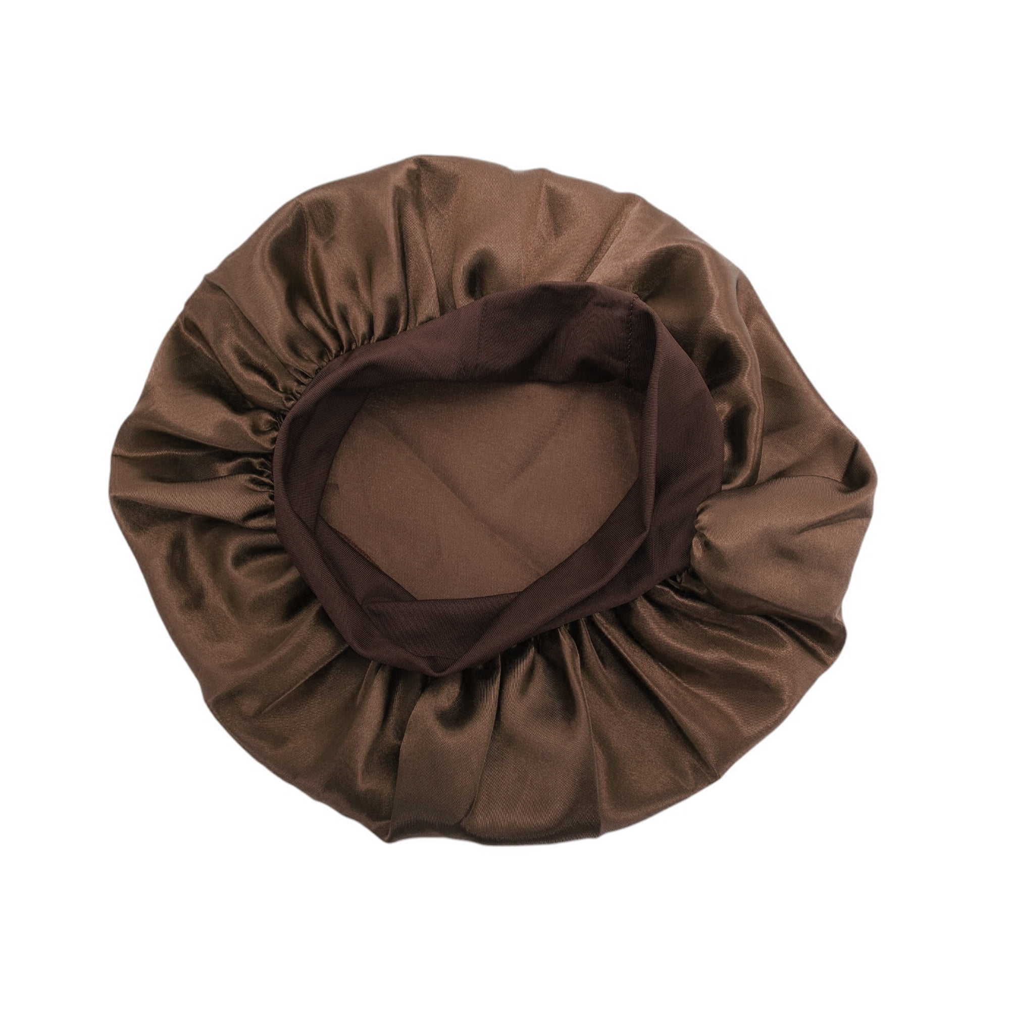 Unique Bargains High Elasticity Shower Cap 1 Pc Coffee Color