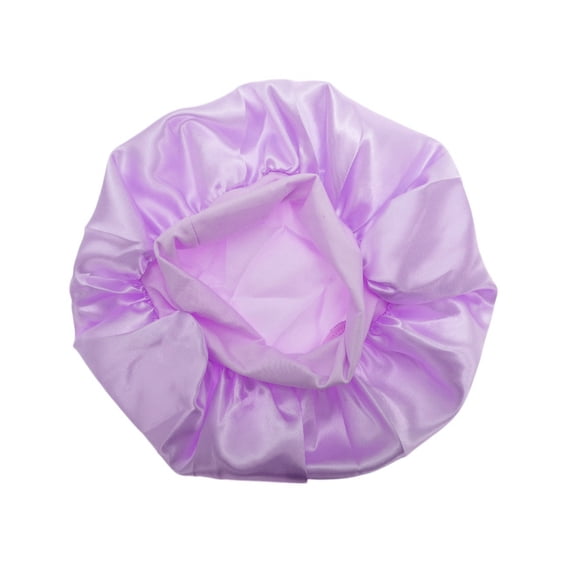 Unique Bargains High Elasticity Shower Cap 1 Pc Purple