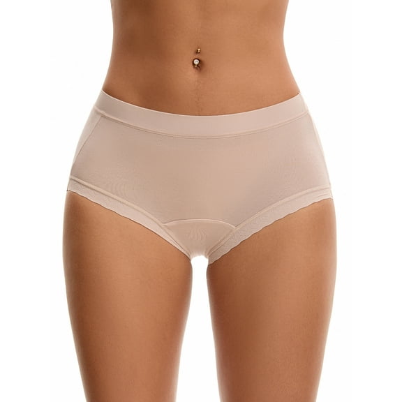 Unique Bargains High Rise Full Coverage Soft Briefs 2XL Beige