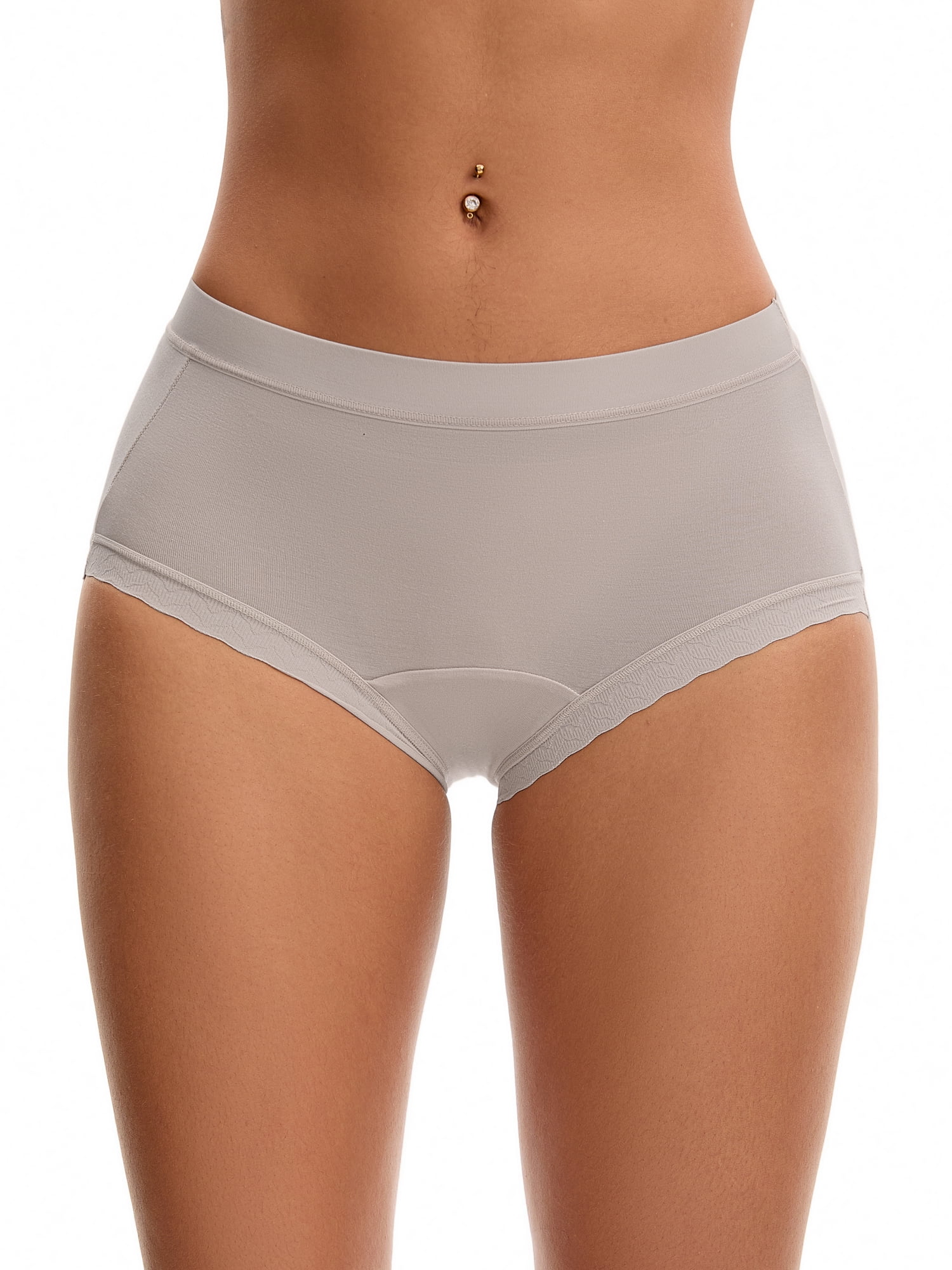 Unique Bargains High Rise Full Coverage Soft Briefs M Light Purple