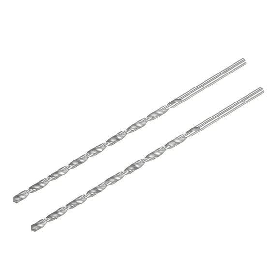 Unique Bargains High Speed Steel Extended Twist Drill Bits, 5mm Drill Dia. 200mm Length 2Pack