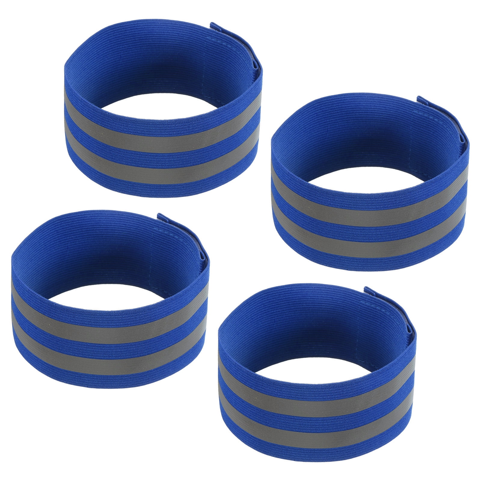 Unique Bargains High Visibility Night Caution Reflective Bands for Arm Blue 14x2 Inch
