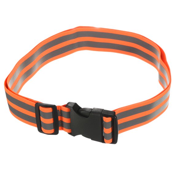Unique Bargains High Visibility Night Caution Reflective Belt Bands Orange 26x1.6 Inch