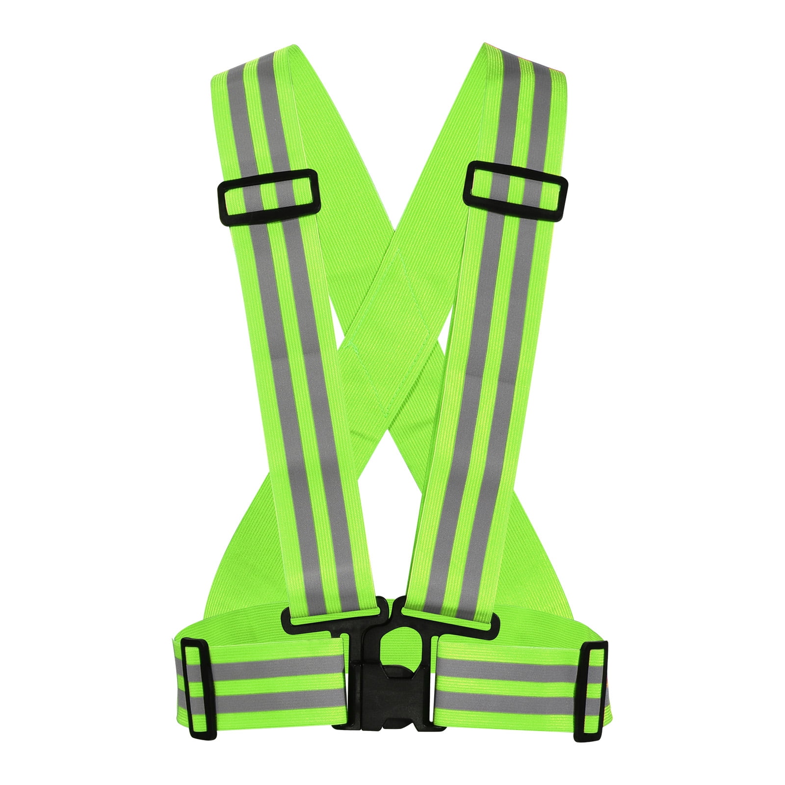 Unique Bargains High Visibility Night Caution Reflective Vest Adjustable Vest Green