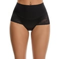 thumbnail image 1 of Unique Bargains High Waisted Lace Trimmed Underwear M Black, 1 of 6