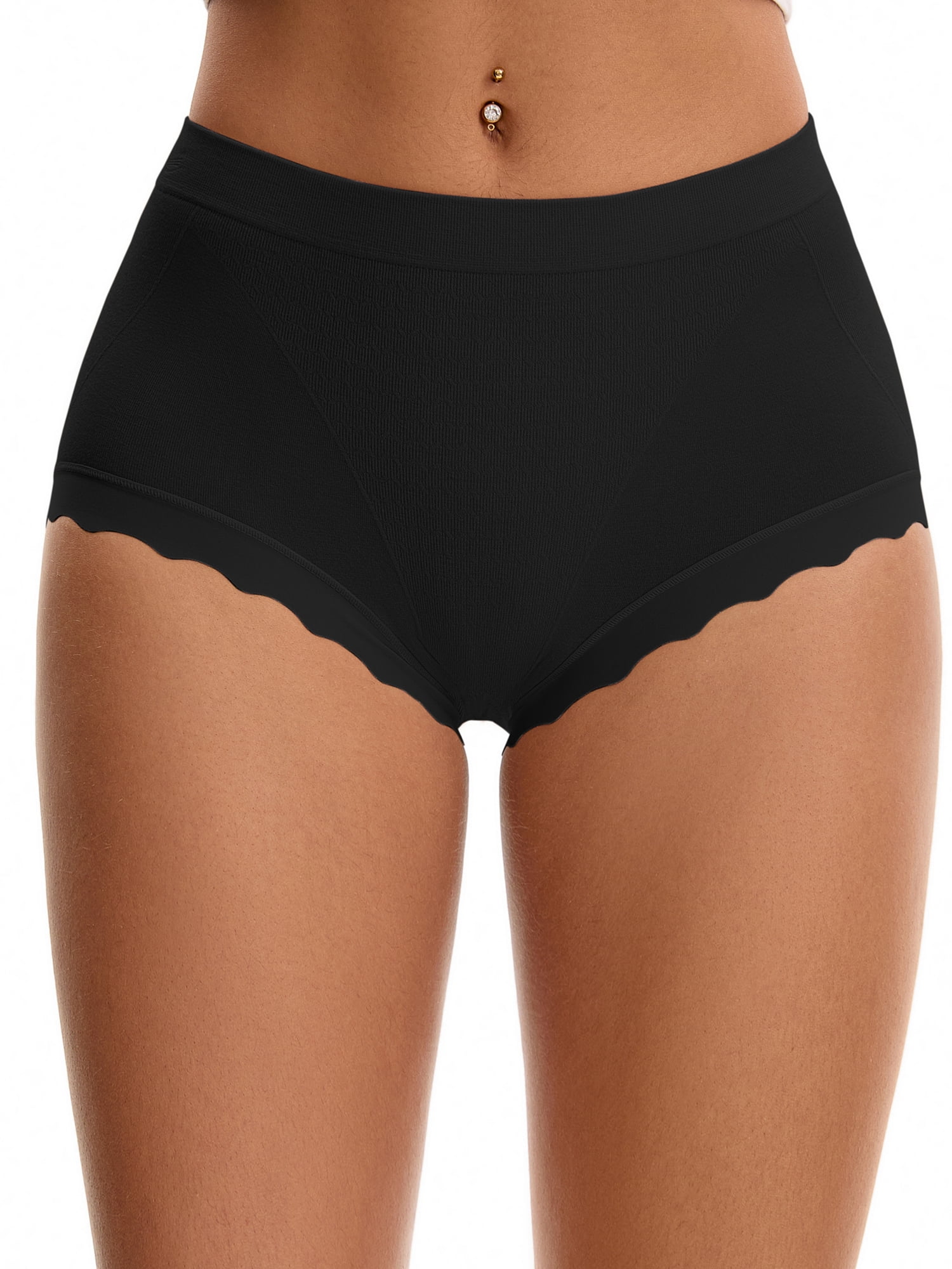 Unique Bargains High Waisted Tummy Control Briefs 2XL Black
