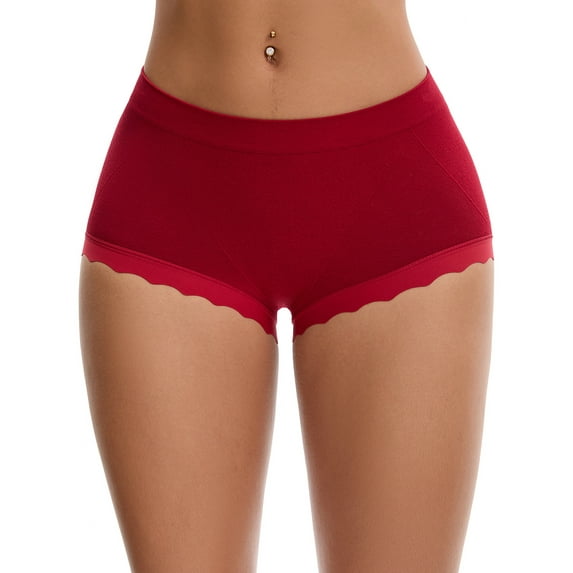 Unique Bargains High Waisted Tummy Control Briefs 2XL Red