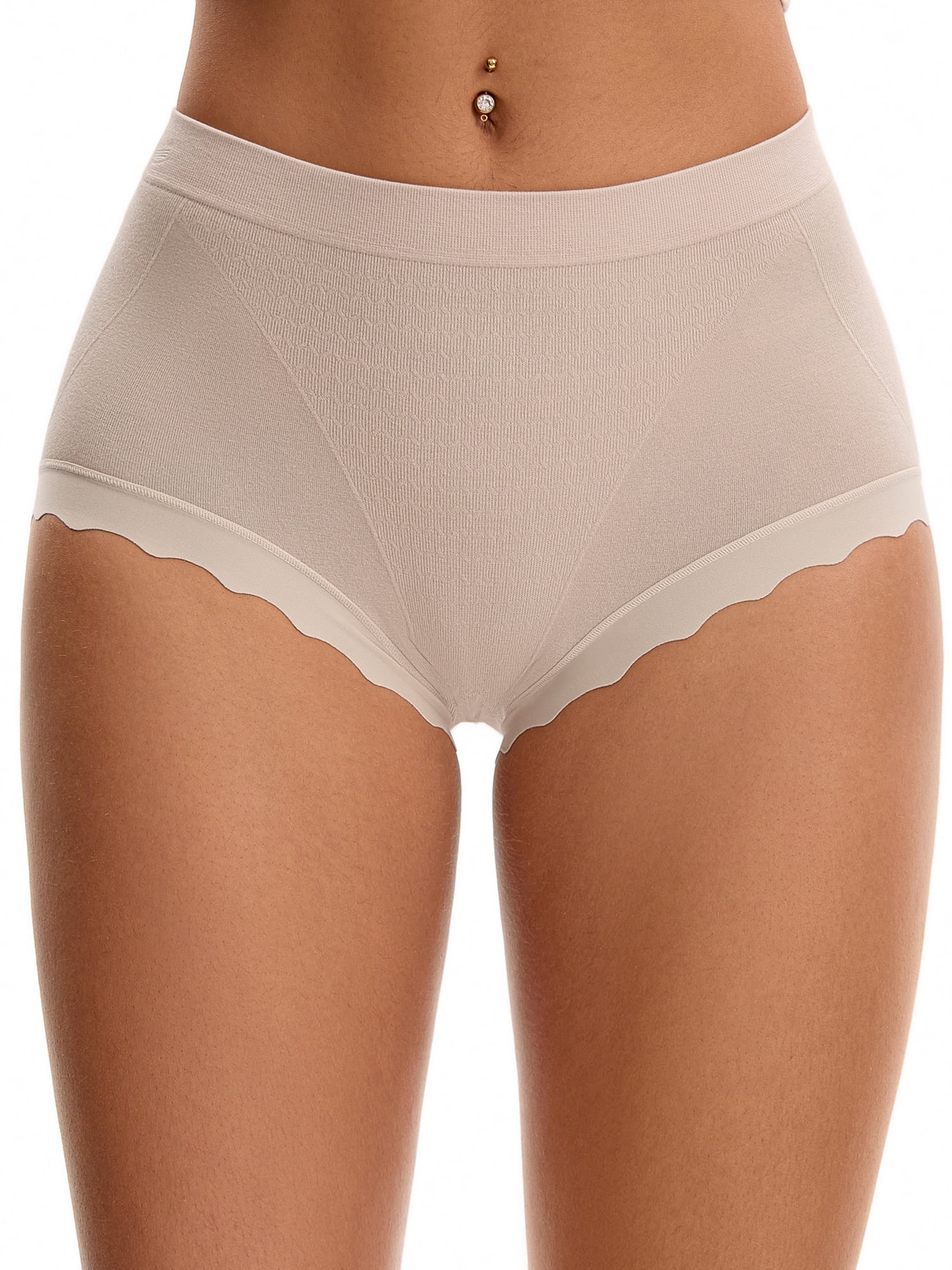 Unique Bargains High Waisted Tummy Control Briefs L Pink