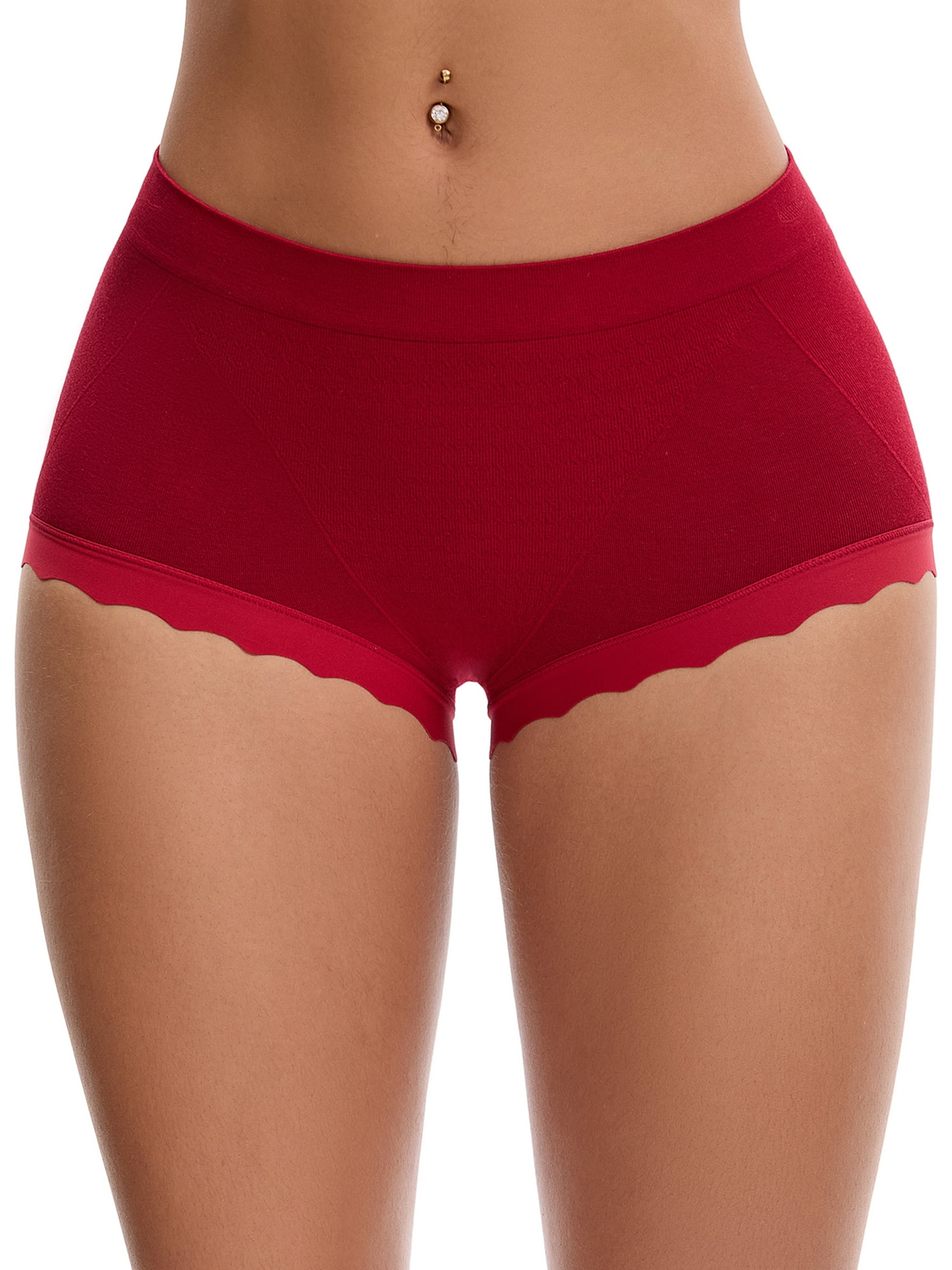 Unique Bargains High Waisted Tummy Control Briefs XL Red