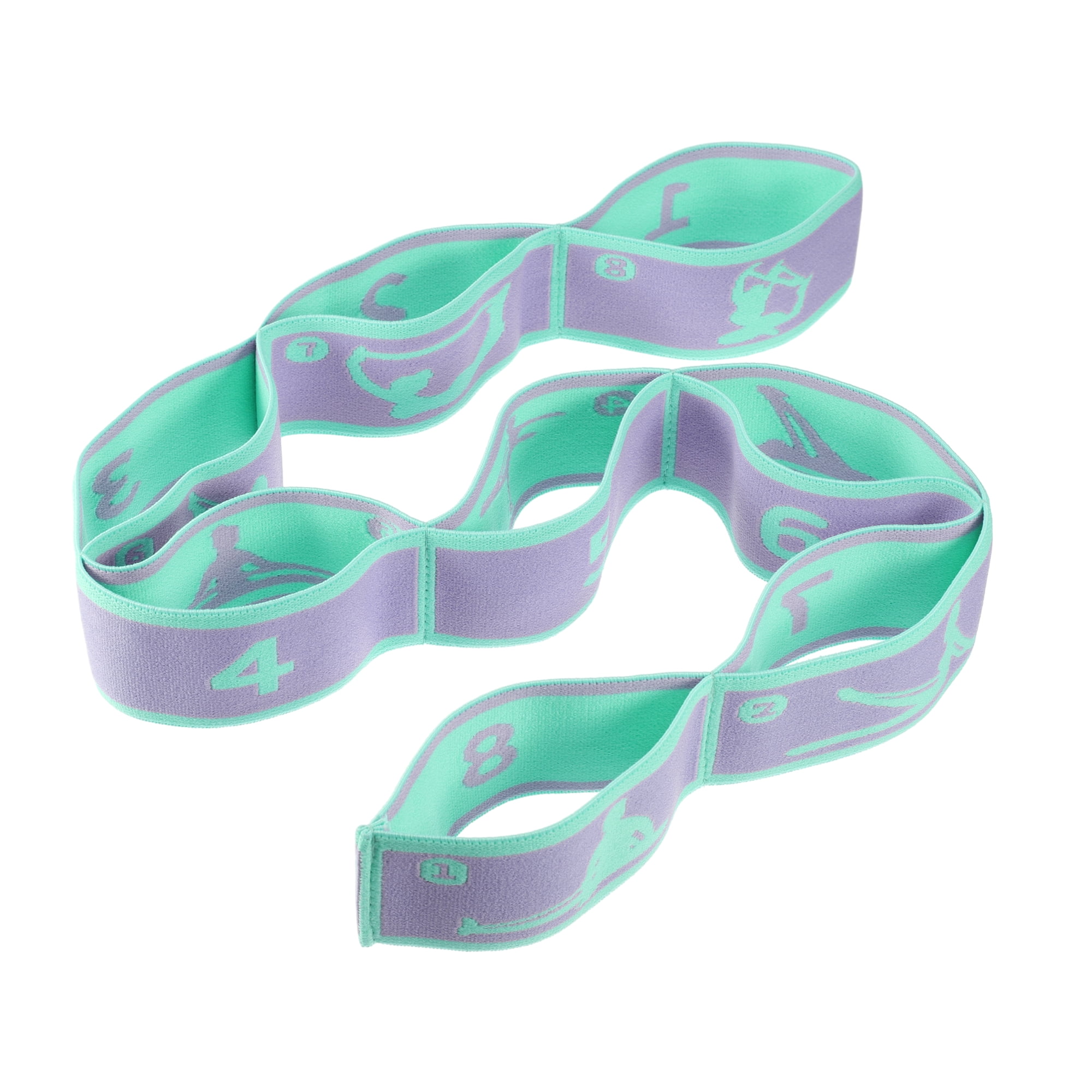 Unique Bargains Highly Yoga Stretching Band with 8 Loops for Effective Stretching Purple
