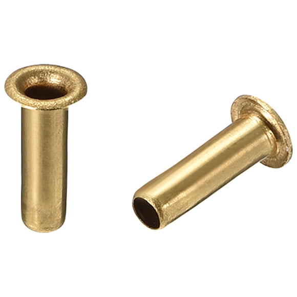 Unique Bargains Hollow Rivet,3mm x 10mm Through Hole Copper Hollow Rivets Grommets Double-sided Circuit Board PCB 200 Pcs