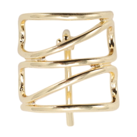 Unique Bargains Hollow U-shaped Ponytail Buckle Hair Clip for Women Gold Tone