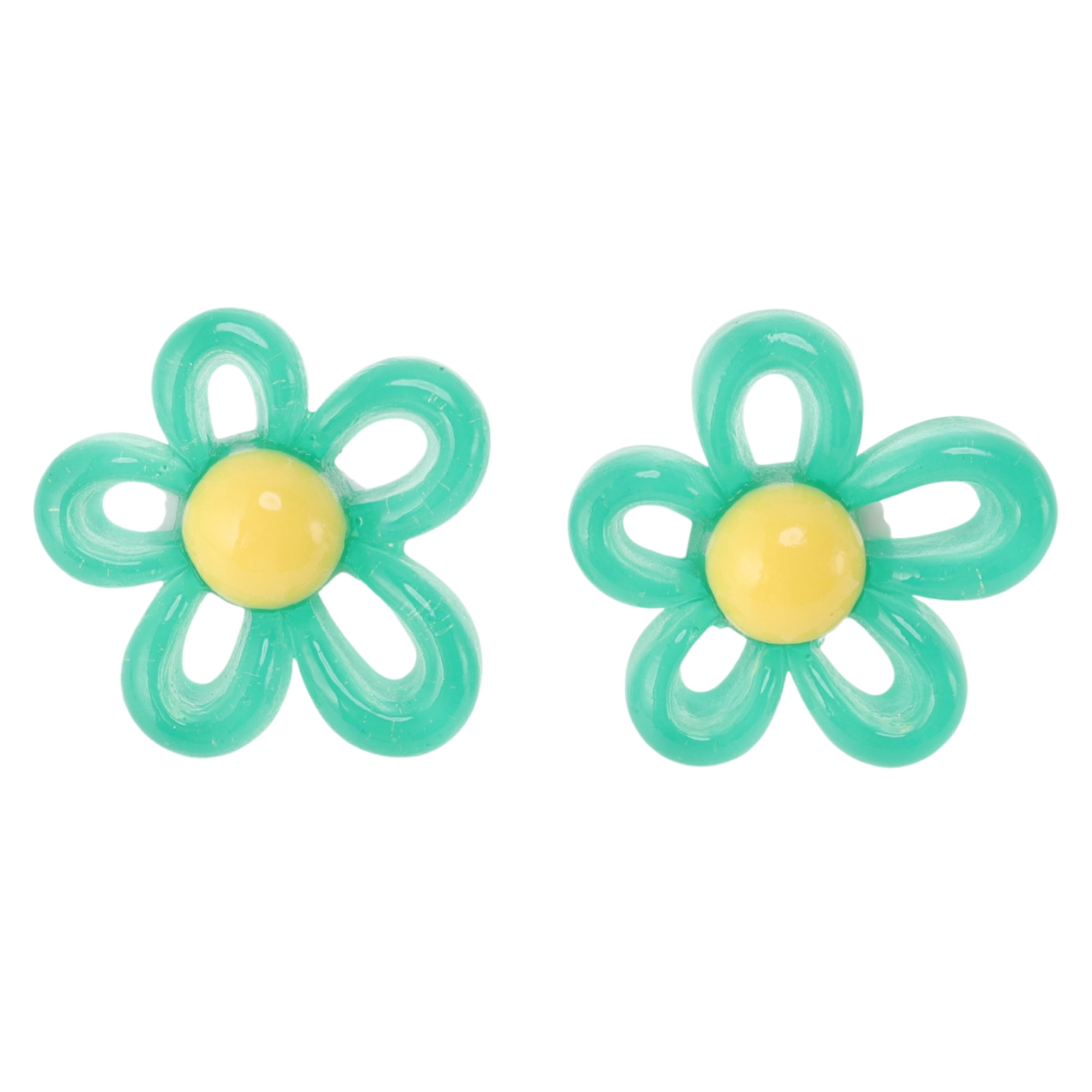 Unique Bargains Hollow-out Flower Shoelace Charms 1 Pair Green