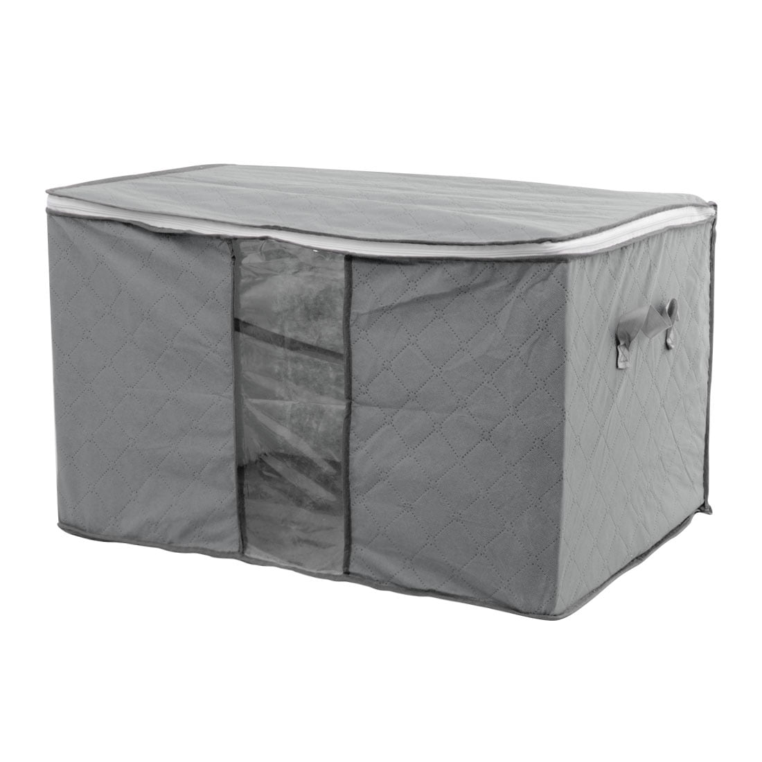 Unique Bargains Home Bedding Quilt Blanket Pillow Dustproof Storage Bag Organizer Gray