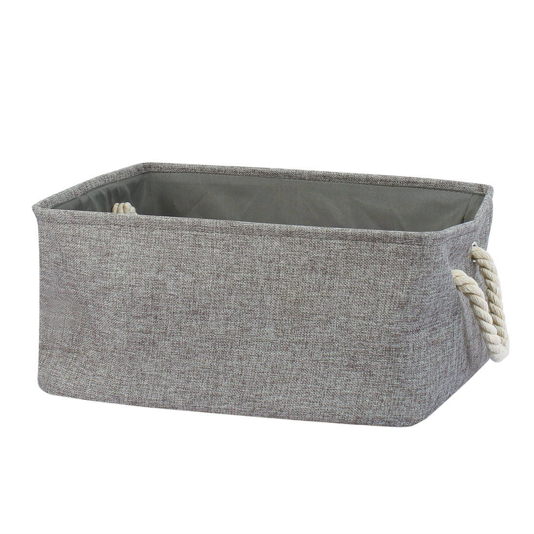 Unique Bargains Home Cotton Fabric Collapsible Storage Baskets Bin Toy