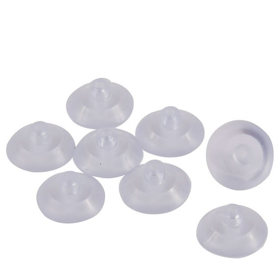 Unique Bargains Home Desk Glass Rubber Transparent Suction Cups Sucker Holders Hook Pads 8pcs