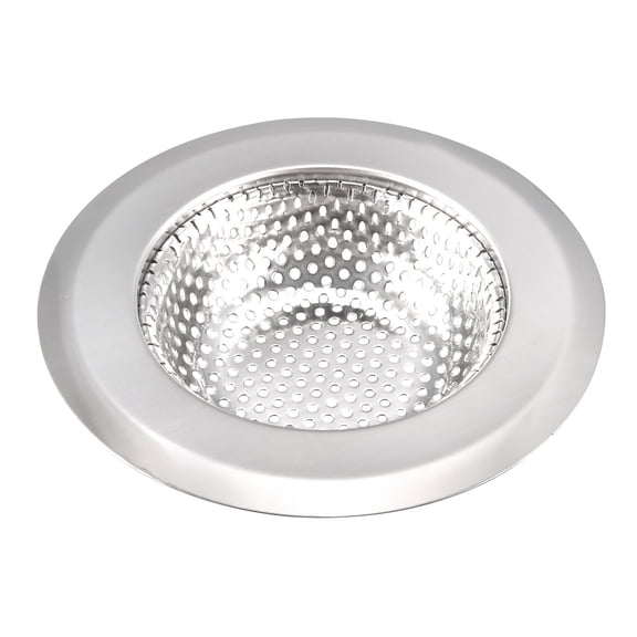 Unique Bargains Home Kitchen Stainless Steel Basin Sink Mesopore Strainer Drainer Silver Tone