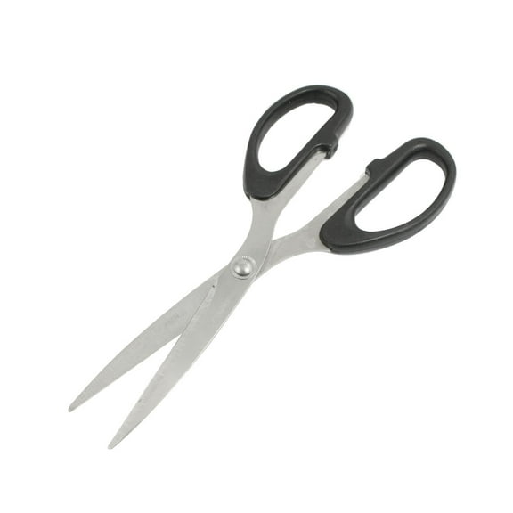 Unique Bargains Home Office Black Plastic Grip Metal Scissors Shear