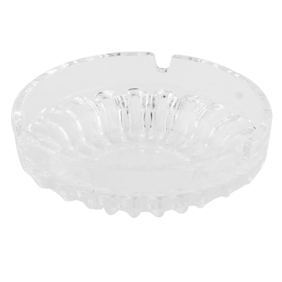 Unique Bargains Home Office Glass Cigarette Ash Holder Ashtray Clear 4.2 Inch Dia