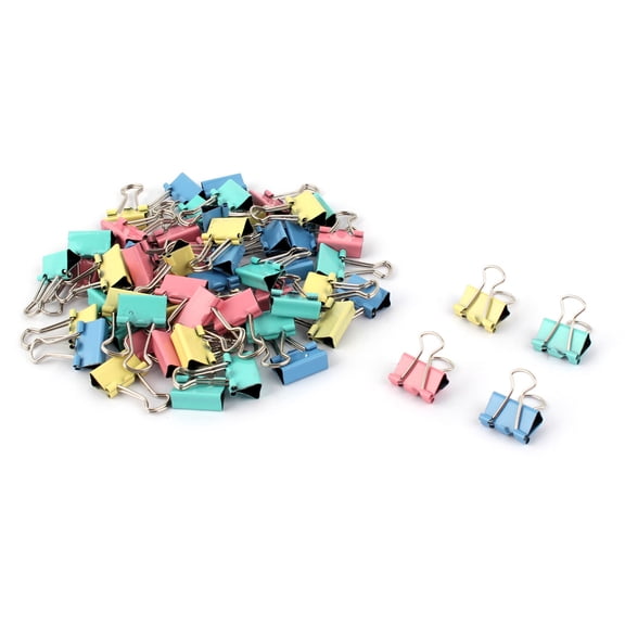 Unique Bargains Home Office Metal Bill Ticket File Paper  Binder Clips Clamps 60pcs