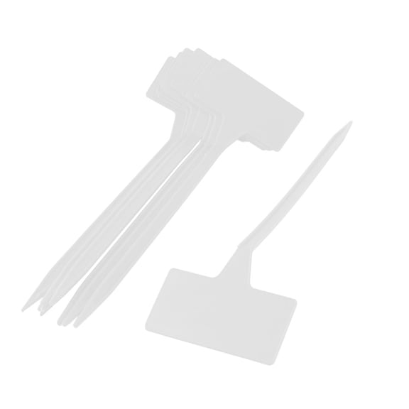 Unique Bargains Home Outdoor Garden Plastic Plant Seed Name Marking Tag Label Marker White 10Pcs