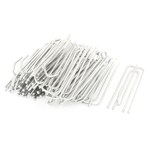Unique Bargains 30Pcs 7cm/2.7" Length Home Pleat Prong Drape Curtain Hooks Silver Tone