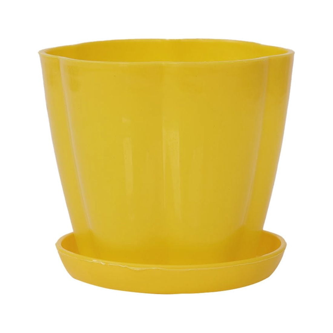 Unique Bargains Home School Garden Yellow Plastic Floral Design Cactus