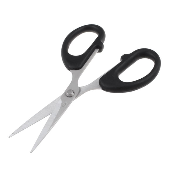Unique Bargains Home Sewing Paper Scissors Hand Tool Silver Tone Black 5.5"