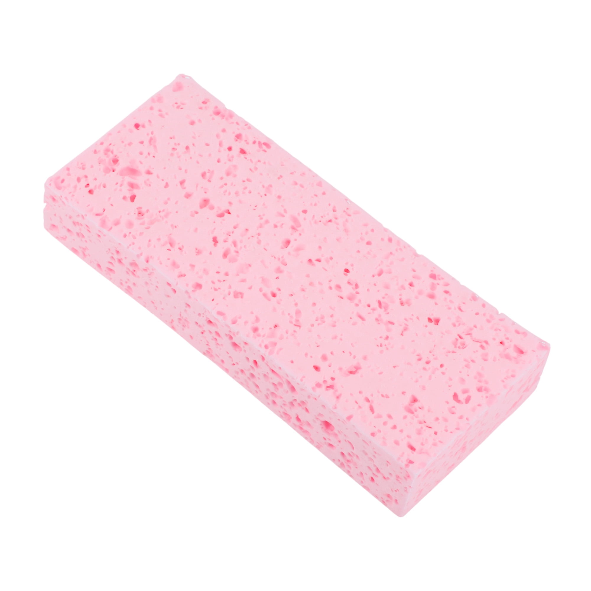 Unique Bargains Honeycombs Rectangular Bath Sponge Body Scrubber 1 Pc Pink