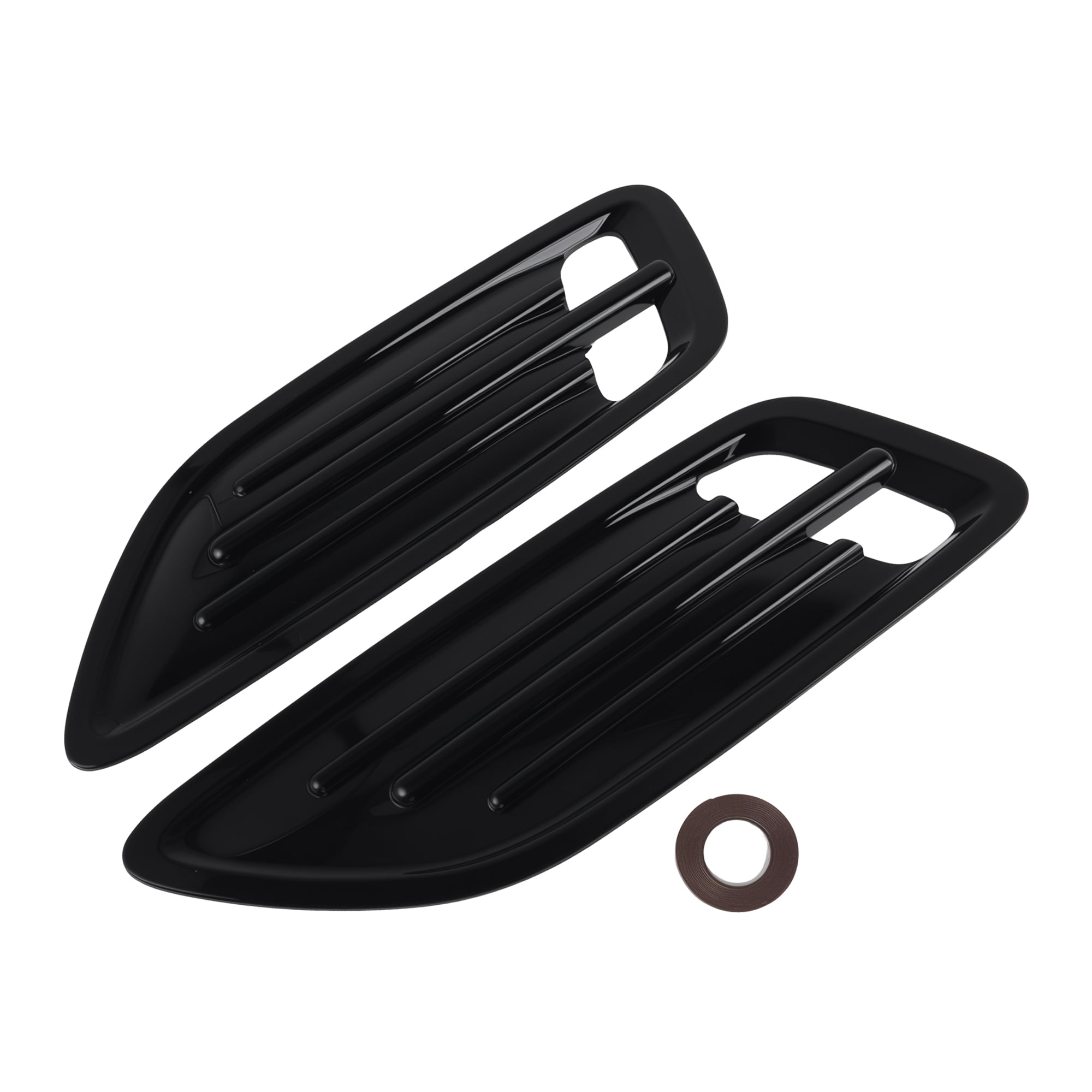 Unique Bargains Hood Air Outlet Vent Cover Trim for Kia Stinger 2018-2023 Hood Scoop Bezel Exterior Decor Cover ABS Glossy Black x 1 pair
