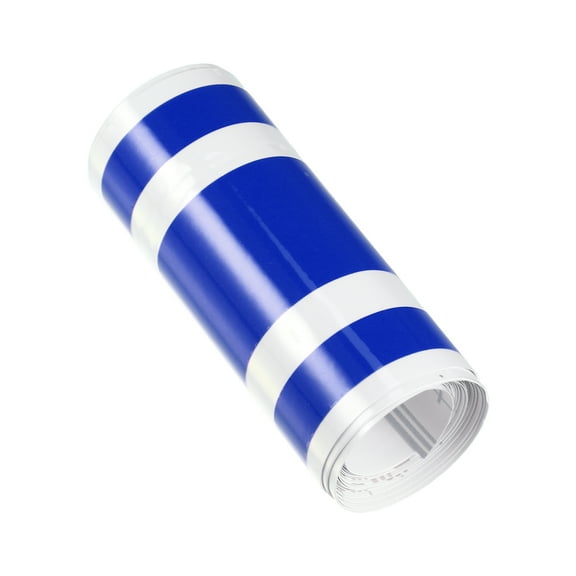 Unique Bargains Hood Stripe Pattern Sticker Hood Roof Trunk Skirt Bumper Decal Decoration for Car Hood Roof Trunk Blue