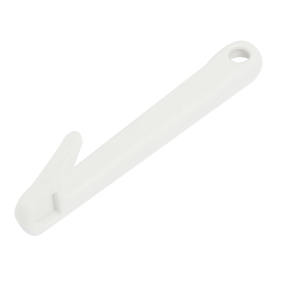 Unique Bargains Hook Shape End Plastic Handle Tin Pull Ring Opener White