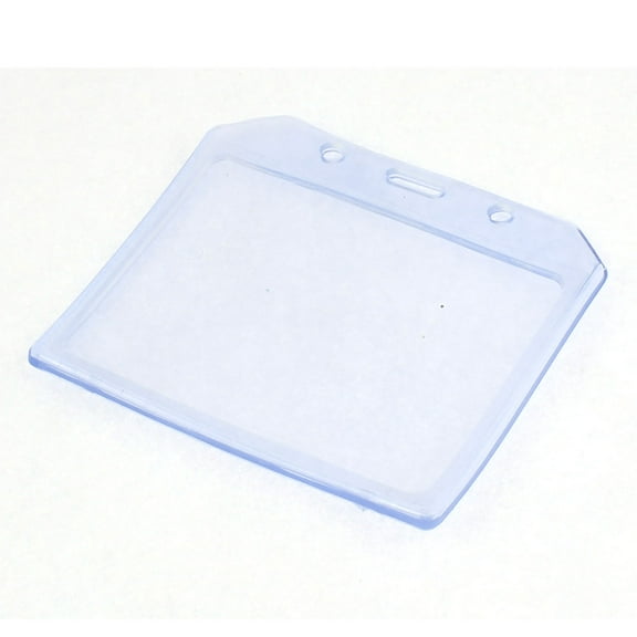 Unique Bargains Horizontal Transparent Plastic ID Card Name Badges Holder Pocket