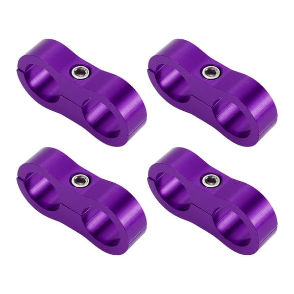 Unique Bargains Hose Separator Clamp Fitting Adapter/ Pipe Tube Line Separator Clamp Tooling AN10 20mm 4pcs Purple