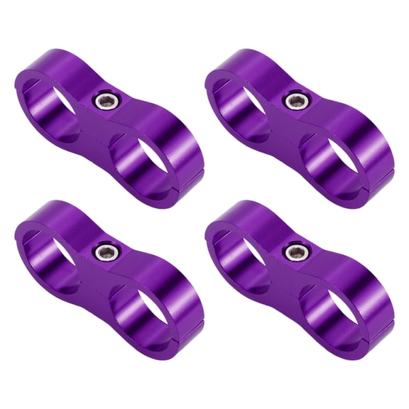 Unique Bargains Hose Separator Clamp Fitting Adapter/ Pipe Tube Line Separator Clamp Tooling AN12 24mm/ 4pcs Purple