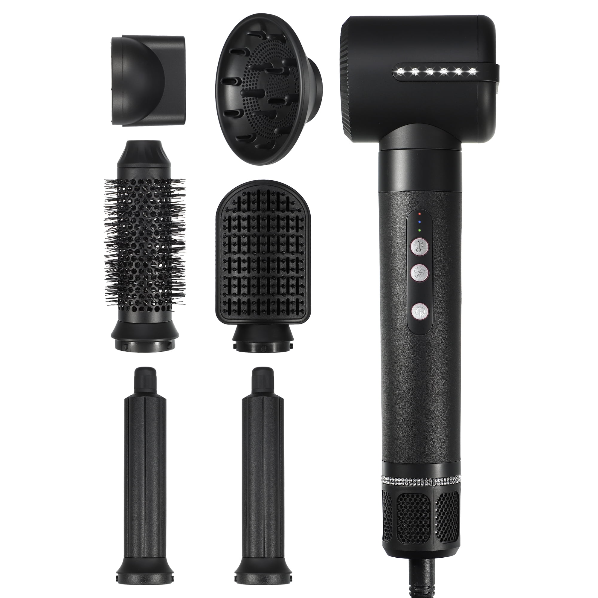 Unique Bargains Hot Air Brush 7 in 1 Hair Dryer Brush Blow Dryer Brush
