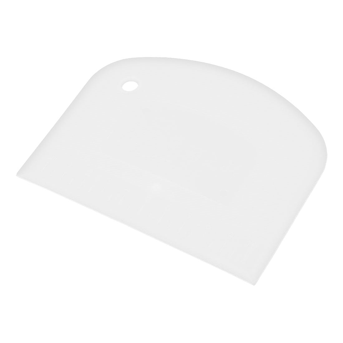 Unique Bargains Household Bakery D Shaped Flour Bread Cake Dough Scraper Cutter White