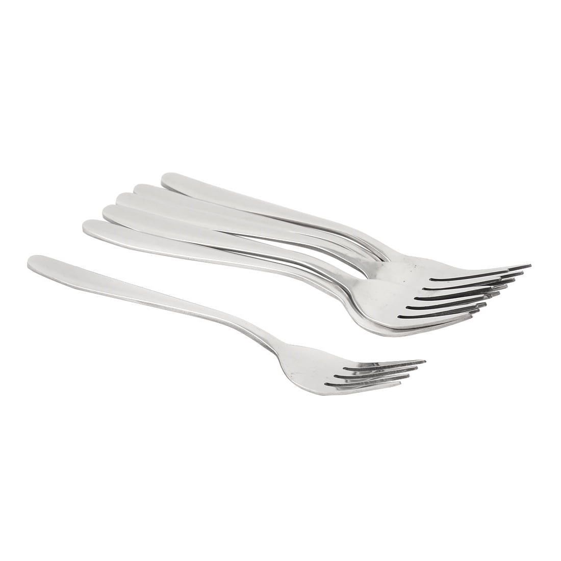 Unique Bargains Household Tableware Stainless Steel Dinner Fork 19.2cm L 6-Pack Silver